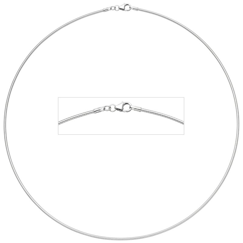 JOBO Halsreif 925 Sterling Silber 1,5 mm 50 cm Kette Halskette Silberhalsreif