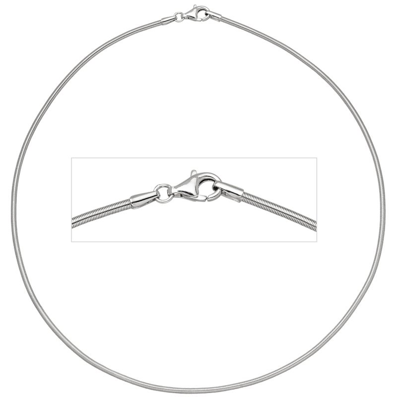 JOBO Halsreif 925 Sterling Silber 2 mm 45 cm Kette Halskette Silberhalsreif