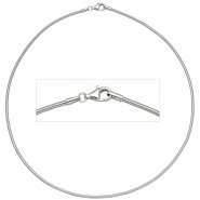 JOBO Halsreif 925 Sterling Silber 2 mm 45 cm Kette Halskette Silberhalsreif