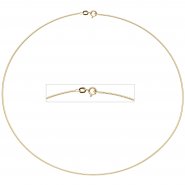 JOBO Halsreif 925 Sterling Silber gold vergoldet 1,1 mm 42 cm Kette Halskette