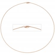 JOBO Halsreif 925 Sterling Silber rotgold vergoldet 1,1 mm 45 cm Kette Halskette
