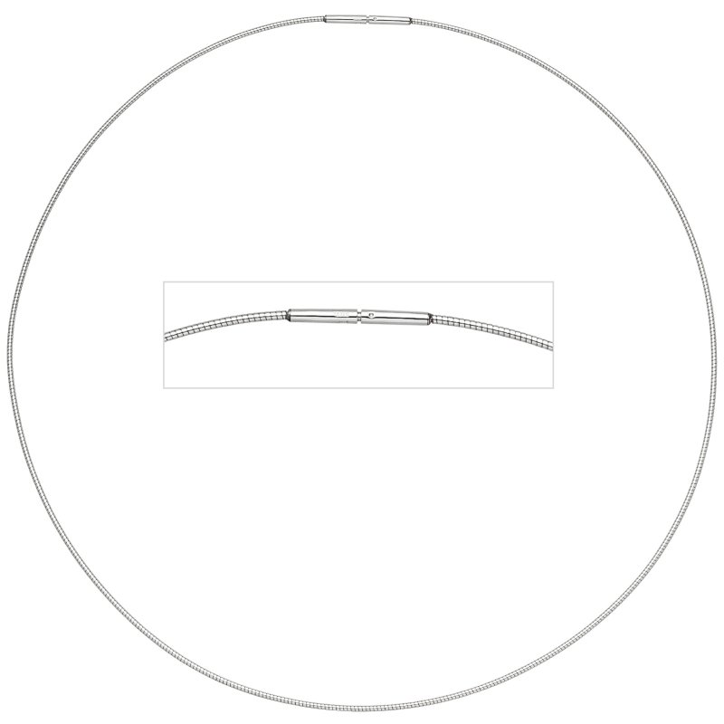 JOBO Halsreif Edelstahl 1,0 mm 45 cm Halskette Kette