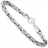 JOBO K�nigsarmband 925 Sterling Silber diamantiert 21 cm Armband Silberarmband