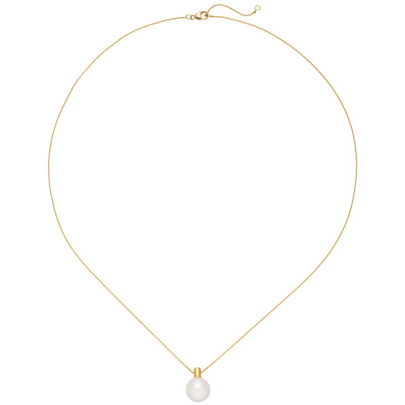 JOBO Kette mit Anh�nger 750 Gold Gelbgold 1 S��wasser Perle 45 cm