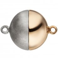JOBO Kettenschlie�e Magnet-Schlie�e 585 Gold Rotgold Wei�gold bicolor mattiert