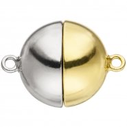 JOBO Kettenschlie�e Magnet-Schlie�e 925 Sterling Silber bicolor Kettenverschluss