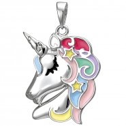 JOBO Kinder Anh�nger Einhorn 925 Sterling Silber 1 Zirkonia Silberanh�nger