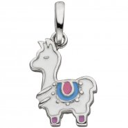 JOBO Kinder Anh�nger Lama 925 Sterling Silber bunt lackiert