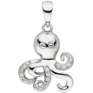 JOBO Kinder Anh�nger Oktopus 925 Sterling Silber 14 Zirkonia