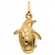 JOBO Kinder Anh�nger Pinguin 333 Gold Gelbgold teil matt Kinderanh�nger