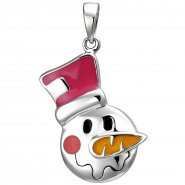 JOBO Kinder Anh�nger Schneemann-Kopf 925 Sterling Silber Silberanh�nger