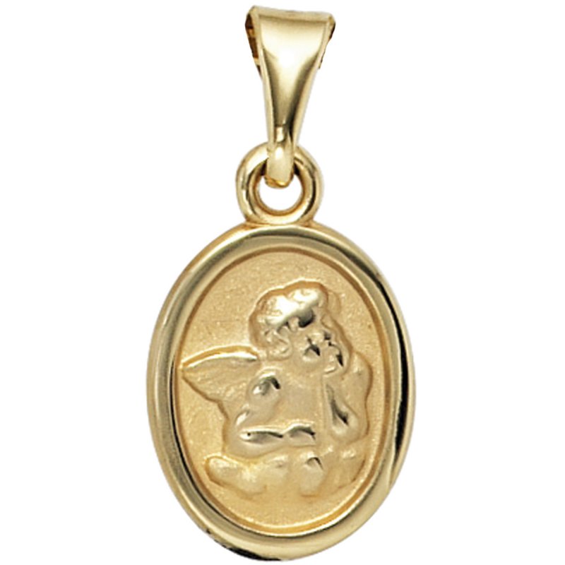 JOBO Kinder Anh�nger Engel Schutzengel 333 Gold Gelbgold mattiert Kinderanh�nger