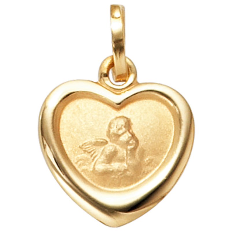 JOBO Kinder Anh�nger Engel Schutzengel 333 Gold Gelbgold mattiert Kinderanh�nger