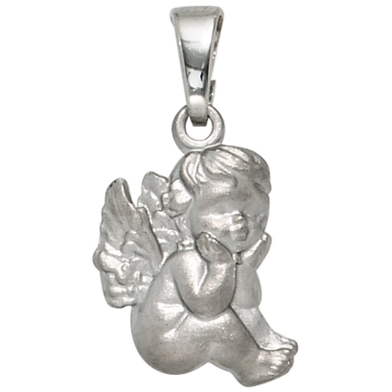JOBO Kinder Anh�nger Engel Schutzengel 925 Sterling Silber mattiert Kinderanh�nger