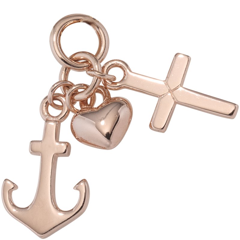 JOBO Kinder Anh�nger Glaube Liebe Hoffnung 925 Sterling Silber rotgold vergoldet