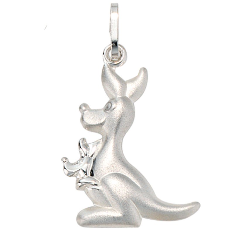 JOBO Kinder Anh�nger K�nguru 925 Sterling Silber mattiert Kinderanh�nger