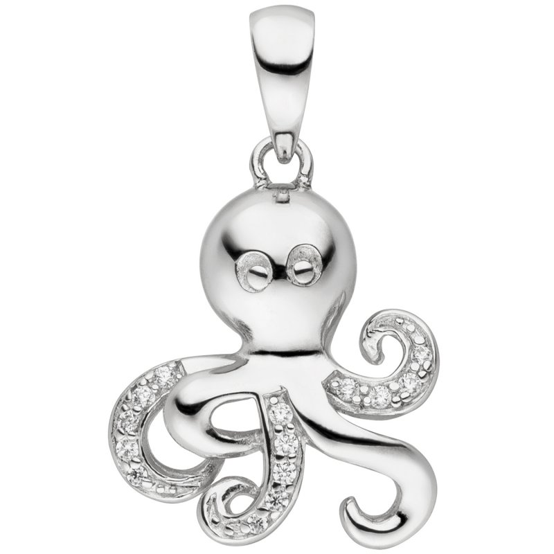 JOBO Kinder Anh�nger Oktopus 925 Sterling Silber 14 Zirkonia