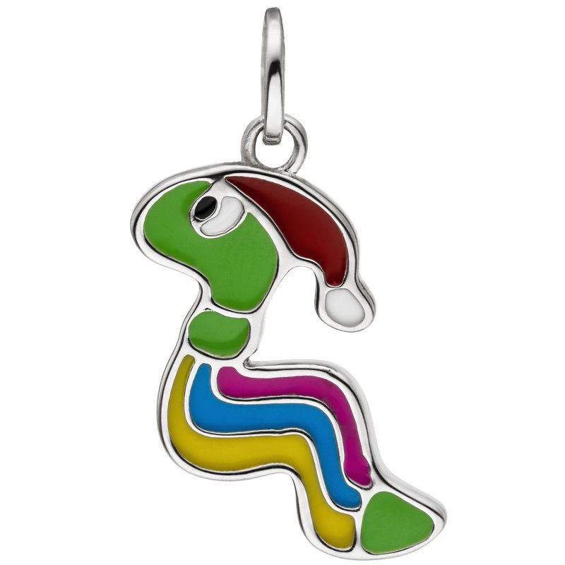 JOBO Kinder Anh�nger Wurm bunt 925 Sterling Silber Silberanh�nger Kinderanh�nger