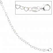 JOBO Kinder Armband Herzen Herzchen 925 Silber 14,5 cm Herzarmband Kinderarmband