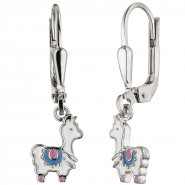 JOBO Kinder Ohrh�nger Lama wei� 925 Sterling Silber Ohrringe Kinderohrringe