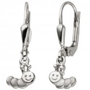 JOBO Kinder Ohrh�nger Raupe 925 Sterling Silber mattiert Ohrringe Kinderohrringe