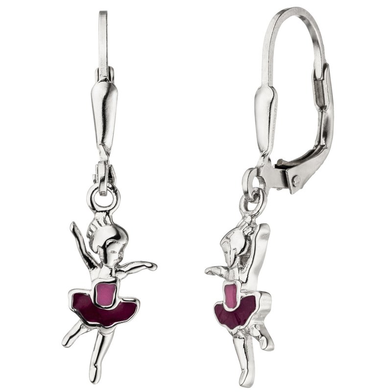 JOBO Kinder Ohrh�nger Ballerina 925 Sterling Silber Ohrringe Boutons Kinderohrringe