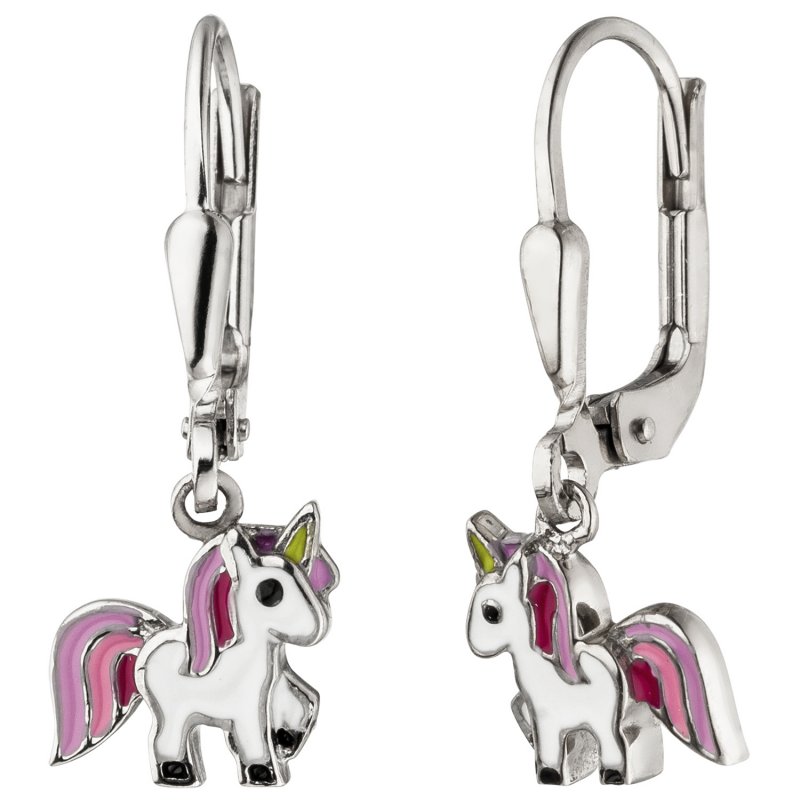 JOBO Kinder Ohrh�nger Einhorn 925 Sterling Silber Kinderohrringe