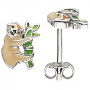 JOBO Kinder Ohrstecker Faultier 925 Sterling Silber Kinder-Ohrringe