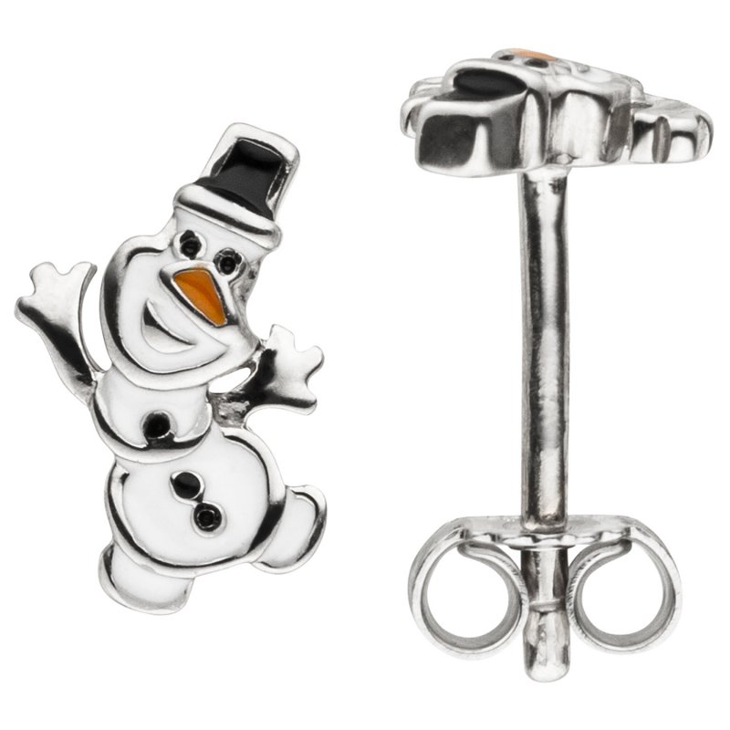 JOBO Kinder Ohrstecker Schneemann 925 Sterling Silber Kinder-Ohrringe