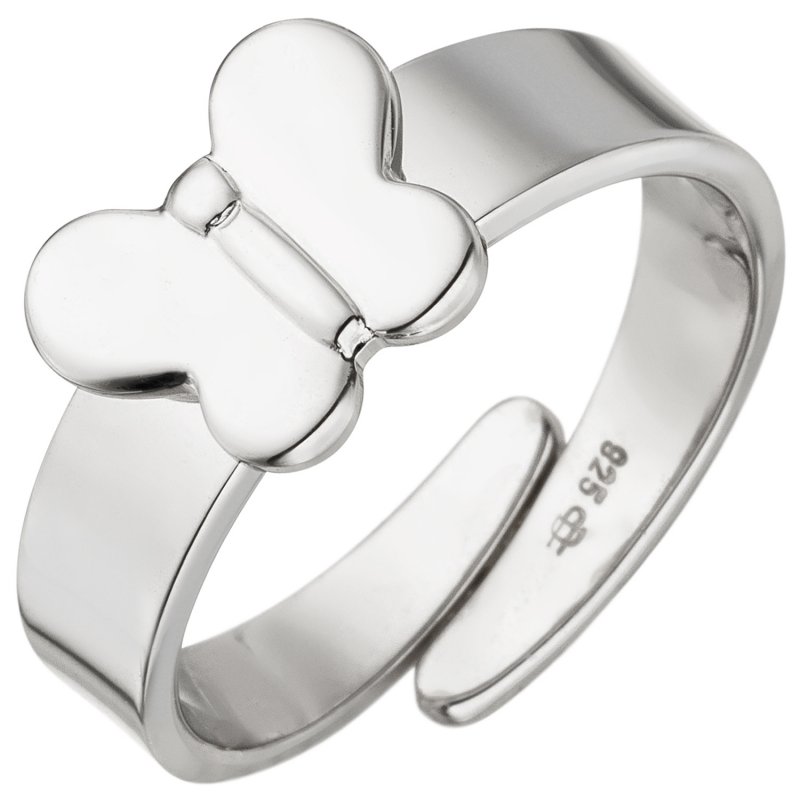 JOBO Kinder Ring Schmetterling 925 Sterling Silber Silberring Kinderring