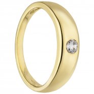 JOBO Kinder Taufring 333 Gold Gelbgold 1 Zirkonia Taufanh�nger