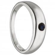 JOBO Kinder Taufring 925 Sterling Silber 1 blauer Saphir Taufanh�nger