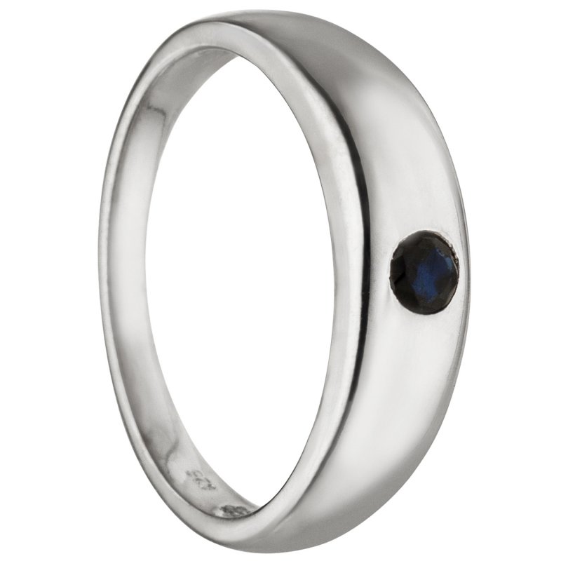 JOBO Kinder Taufring 925 Sterling Silber 1 blauer Saphir Taufanh�nger