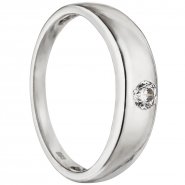 JOBO Kinder Taufring 925 Sterling Silber rhodiniert 1 Zirkonia Taufanh�nger