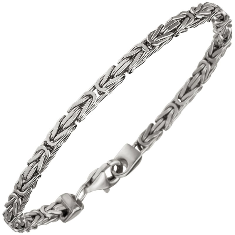 JOBO K�nigsarmband 925 Sterling Silber 19 cm Armband Silberarmband Karabiner