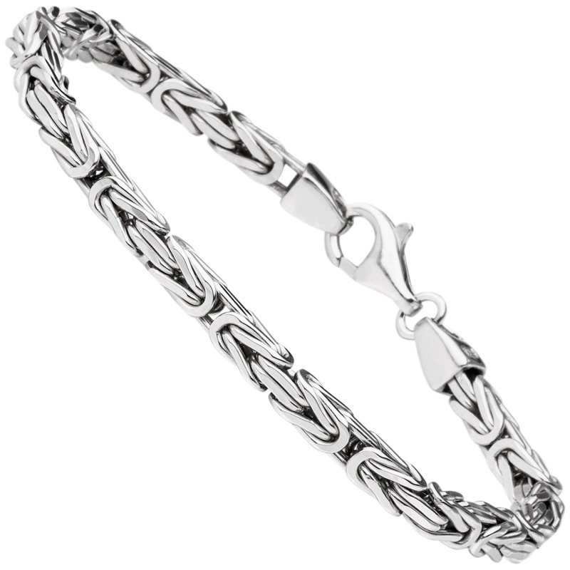 JOBO K�nigsarmband 925 Sterling Silber diamantiert 21 cm Armband Silberarmband
