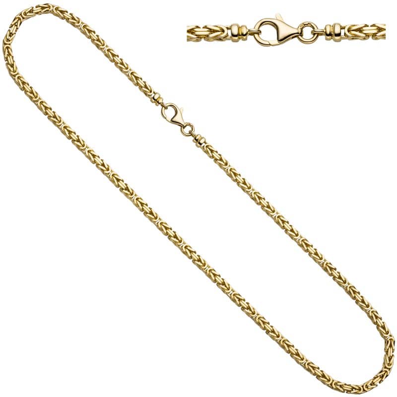 JOBO K�nigskette 333 Gelbgold massiv 3,2 mm 42 cm Gold Kette Halskette Goldkette