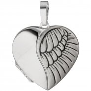 JOBO Medaillon Herz f�r 2 Fotos 925 Sterling Silber matt Anh�nger zum �ffnen