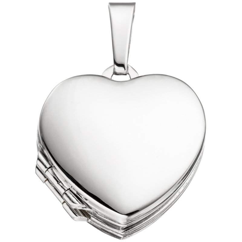 JOBO Medaillon Herz f�r 4 Fotos 925 Sterling Silber Anh�nger zum �ffnen