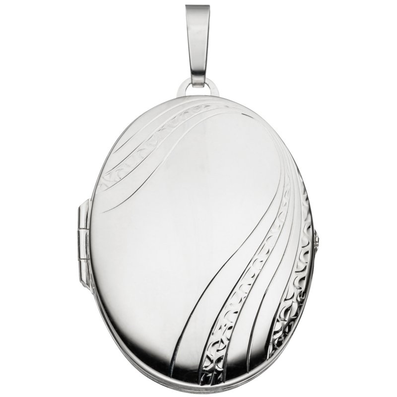 JOBO Medaillon oval 925 Sterling Silber Anh�nger zum �ffnen