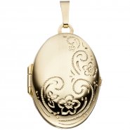 JOBO Medaillon oval f�r 2 Fotos 333 Gold Gelbgold Anh�nger zum �ffnen
