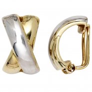 JOBO Ohrclips 333 Gold Gelbgold bicolor Ohrringe Clips Goldohrclips