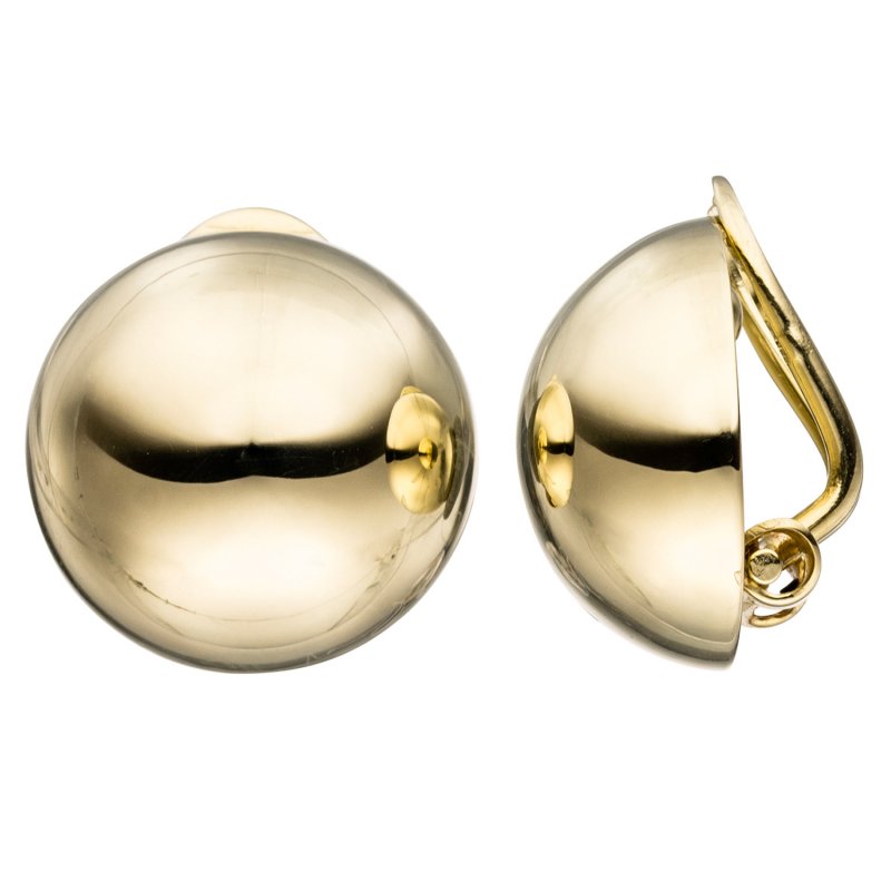 JOBO Ohrclips Halbkugel rund 333 Gold Gelbgold Ohrringe Clips Goldohrclips