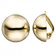 JOBO Ohrclips Halbkugel rund 333 Gold Gelbgold Ohrringe Clips Goldohrclips