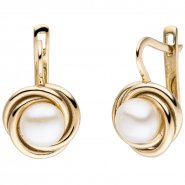 JOBO Ohrh�nger 333 Gold Gelbgold 2 S��wasser Perlen Ohrringe Boutons
