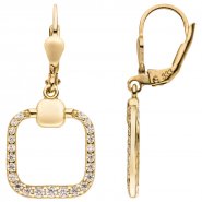JOBO Goldohrringe mit Zirkonia Eleganz