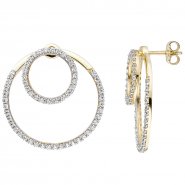 JOBO Ohrh�nger 375 Gold Gelbgold mit 118 Zirkonia Ohrringe Ohrstecker Goldohrringe