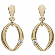 JOBO Ohrh�nger 585 Gold Gelbgold 2 Diamanten Brillanten