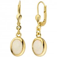 JOBO Ohrh�nger 585 Gold Gelbgold 2 Opale Ohrringe Goldohrringe Opalohrringe