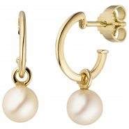 JOBO Ohrh�nger 585 Gold Gelbgold 2 S��wasser Perlen Ohrringe Perlenohrringe